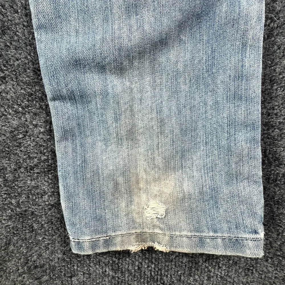 Levi's 511 Skinny Jeans Mens‎ 31x29 Whiskered Blue Denim Cotton Slim Distressed